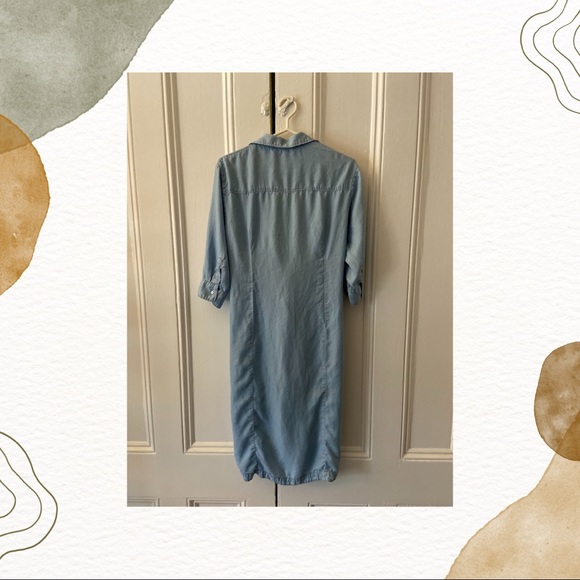 Zara Denim Shirt Dress with Knot - Picture 3 of 8